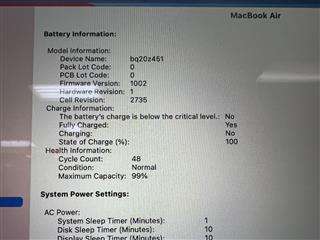 2020 Apple MacBook Air 13in (256GB SSD, M1, 8GB) Space Gray - MGN63LL/A